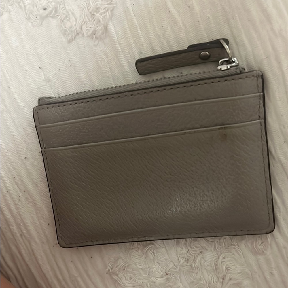 Kate Spade Metallic Gray Card Holder